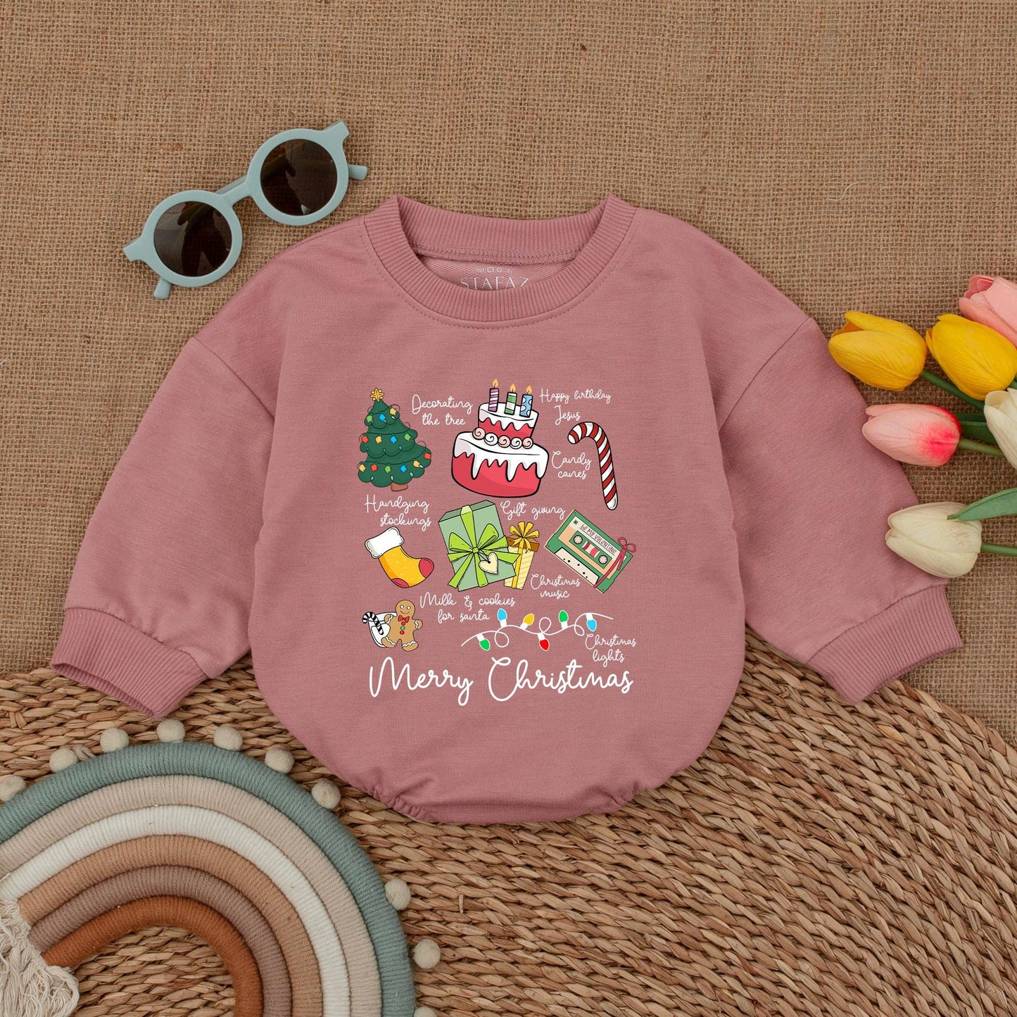 Baby Christmas Bubble Romper – First Holiday Bodysuit Outfit