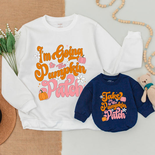 Pumpkin Patch Family Outfits: Fall Sweaters & Baby Bodysuits