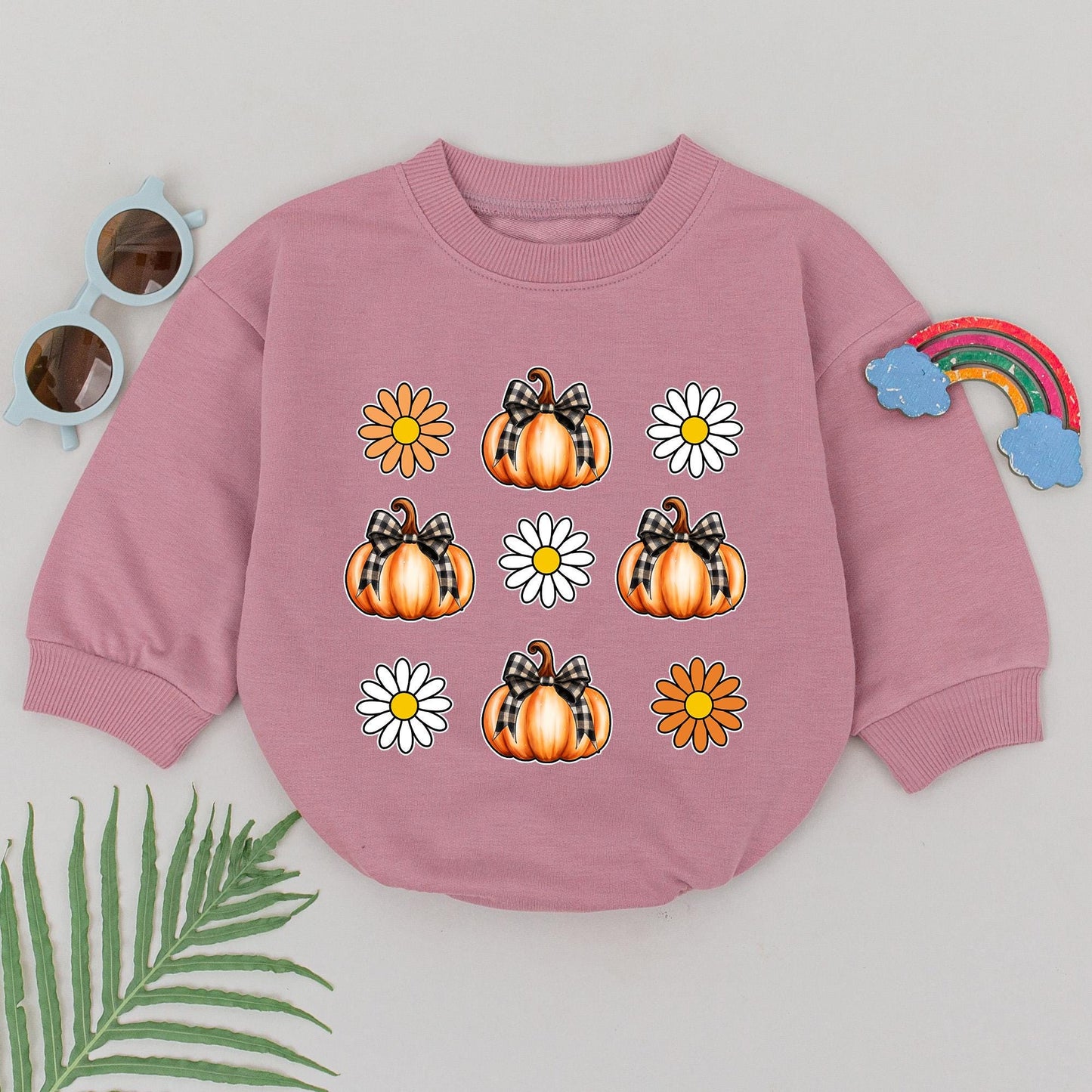 Personalized Retro Pumpkin Romper for Fall: Baby’s First Thanksgiving