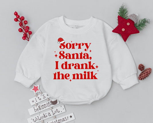 Howdy Santa I Drank The Milk Baby Romper, First Christmas Outfit, Western Newborn Bodysuit, Cozy Baby Clothes, Farm Fresh Christmas, Shower Gift (139 chars)