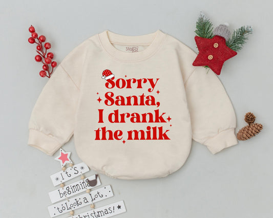 Howdy Santa I Drank The Milk Baby Romper, First Christmas Outfit, Western Newborn Bodysuit, Cozy Baby Clothes, Farm Fresh Christmas, Shower Gift (139 chars)