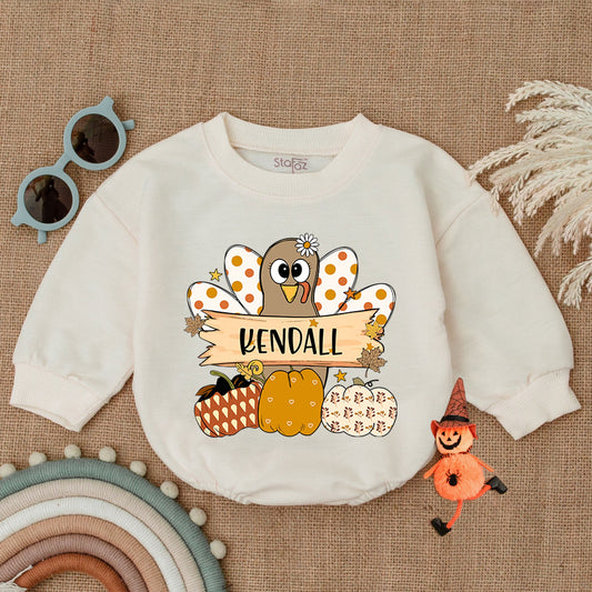 Pumpkin Baby Romper: Custom Thanksgiving Outfit & Baby Shower Gift