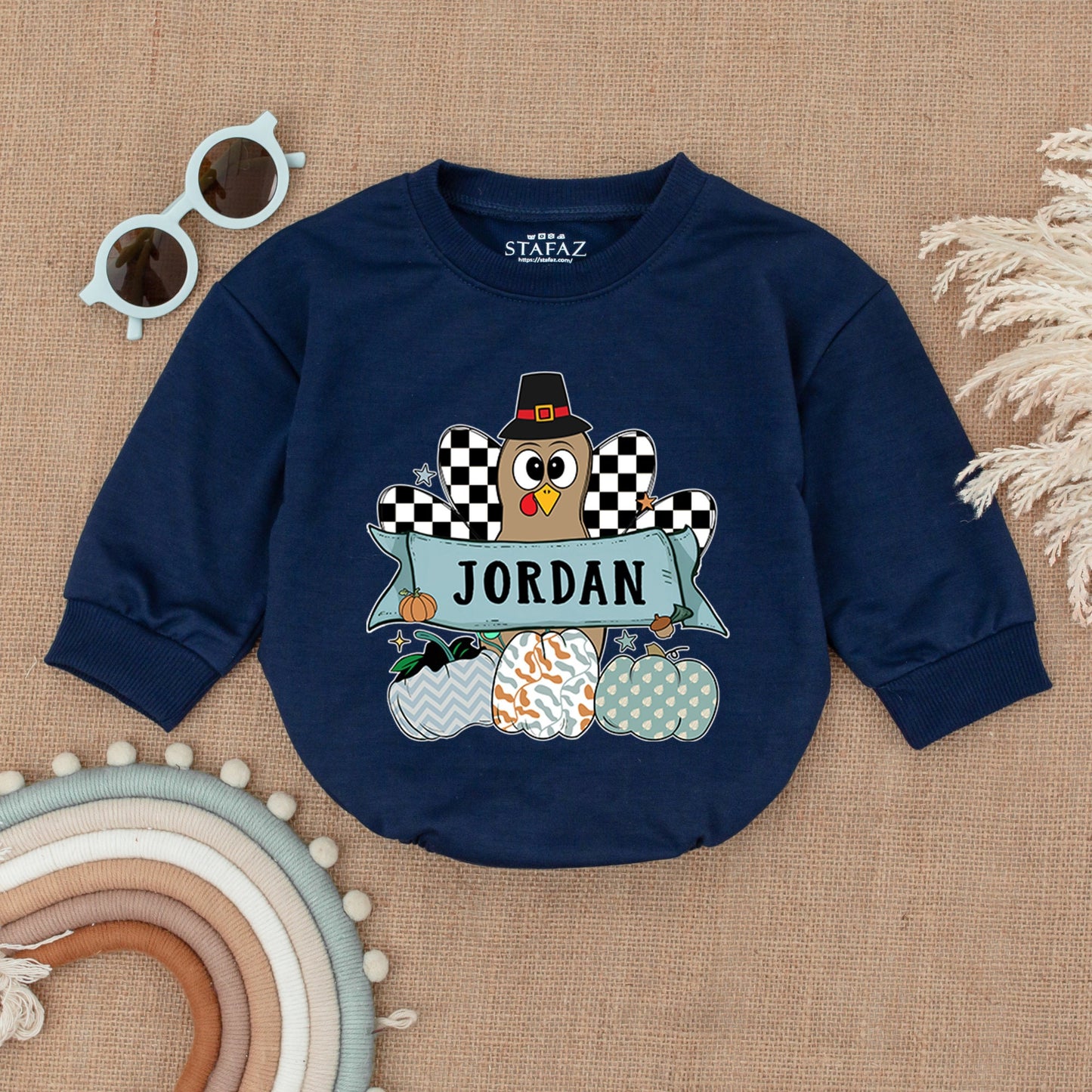 Fall Pumpkin Baby Romper: Custom Thanksgiving Outfit & Gift