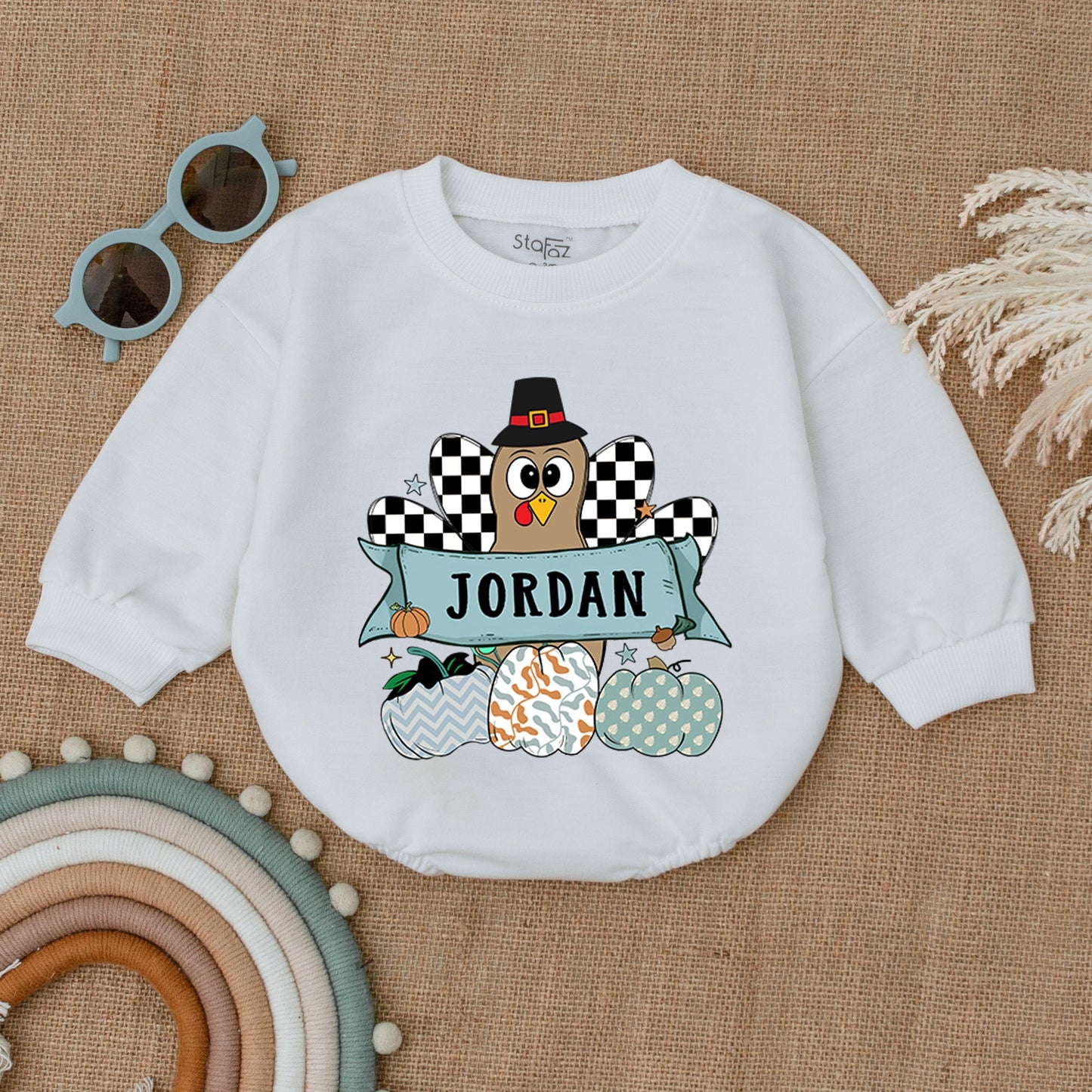 Fall Pumpkin Baby Romper: Custom Thanksgiving Outfit & Gift
