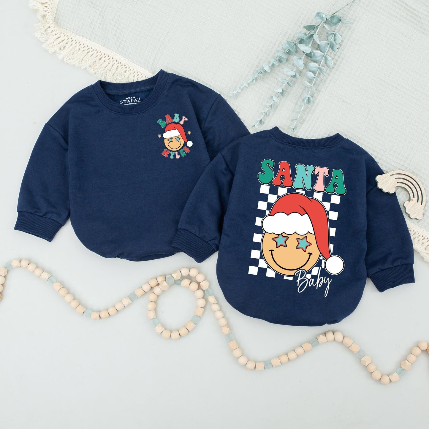 Festive Family Sweater Set: Custom Christmas & Retro Santa Designs