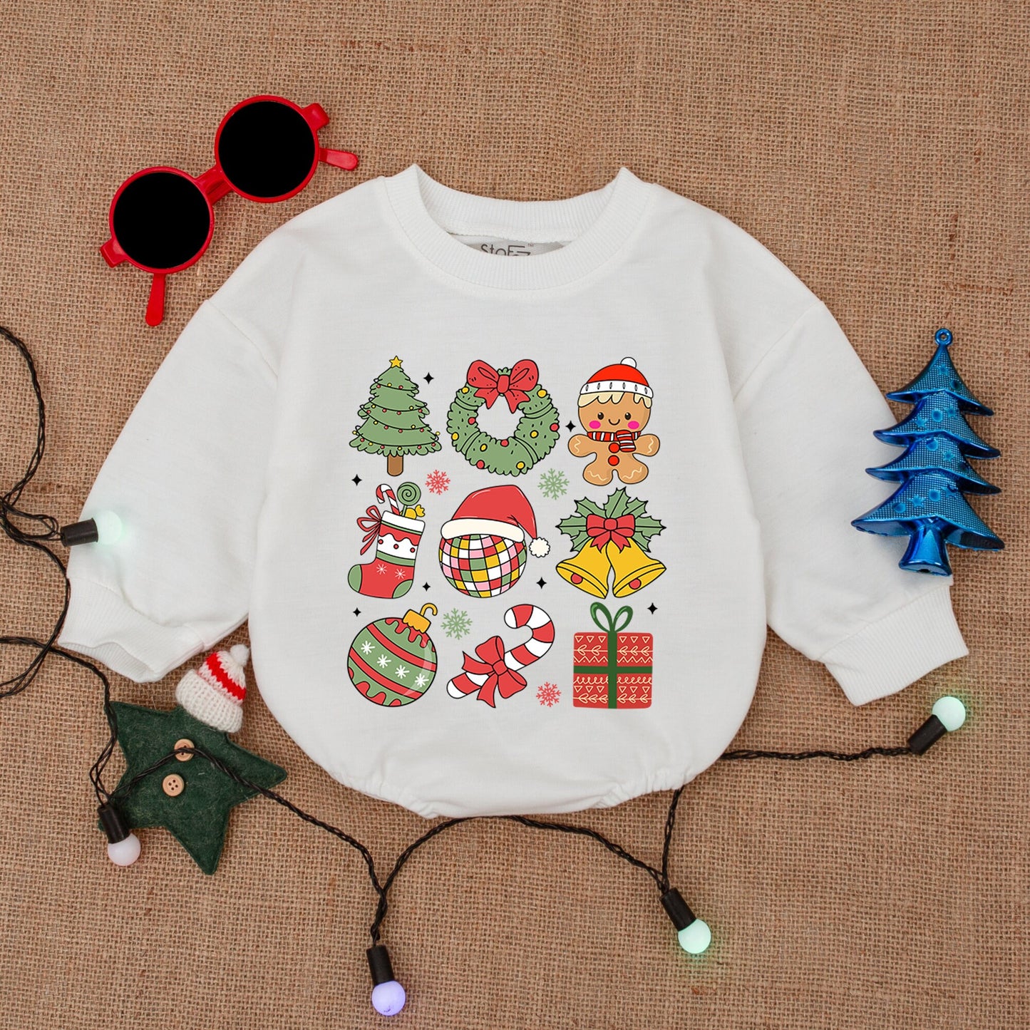 Santa Baby Romper – Cozy Christmas Bodysuit Gift for Infants