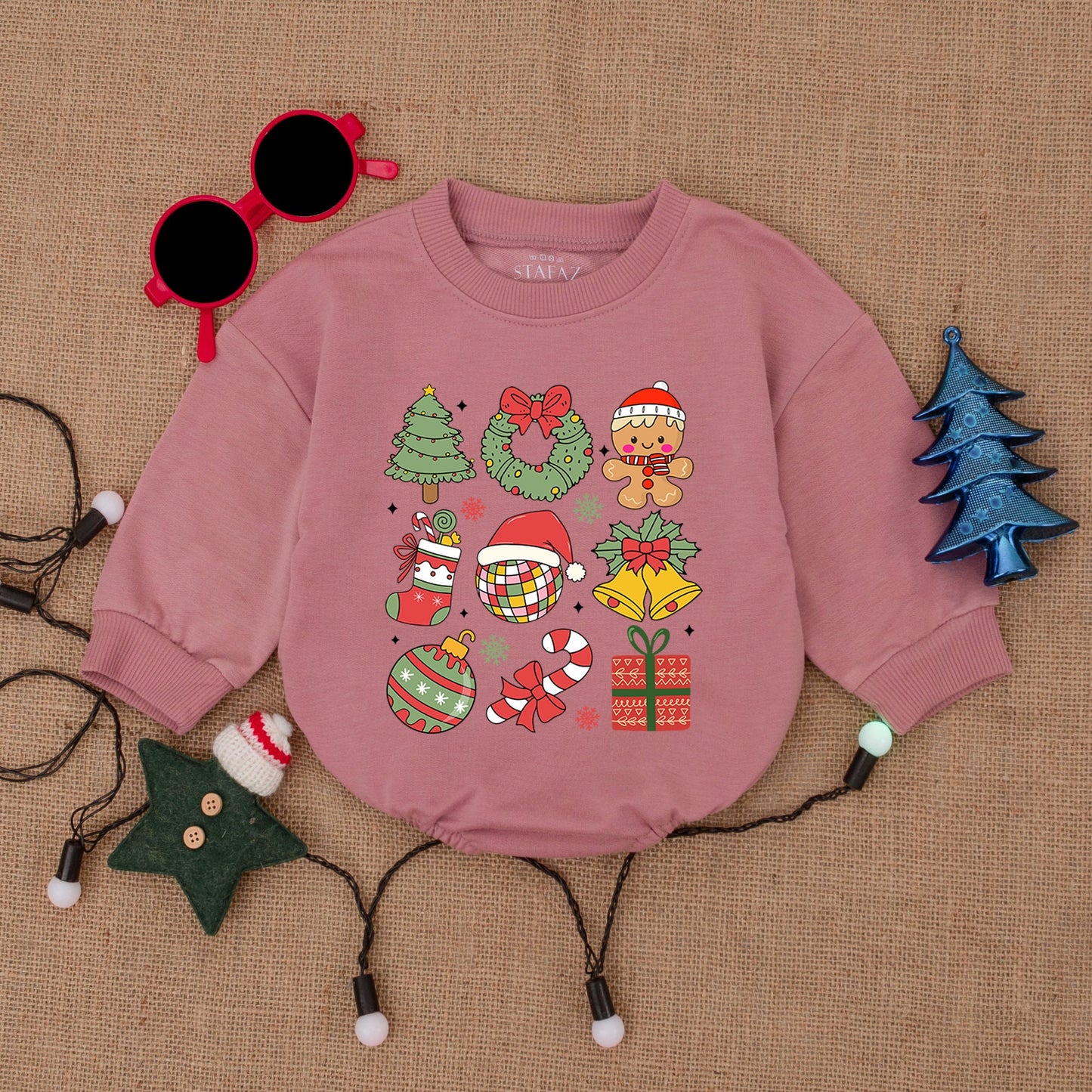Santa Baby Romper – Cozy Christmas Bodysuit Gift for Infants