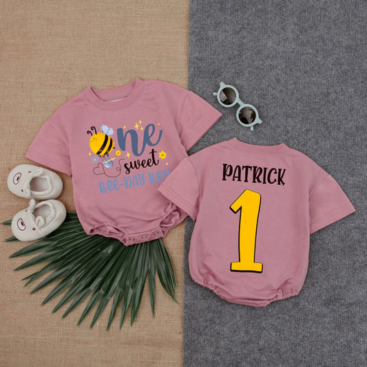 Bee-utiful First Birthday Bodysuit: Personalized Baby Romper Gift