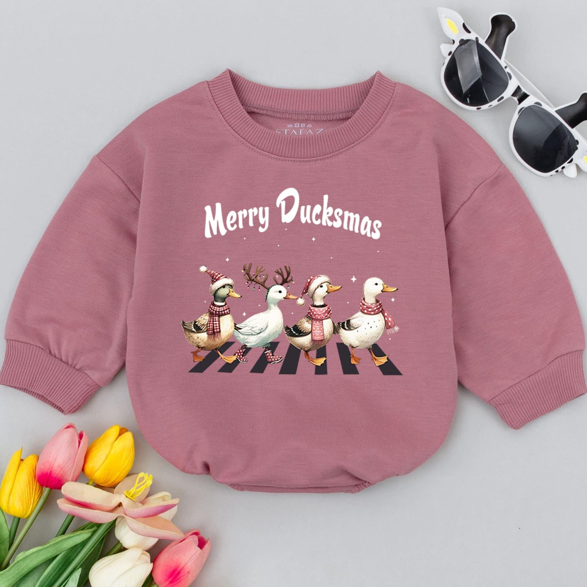 Christmas Duck Bubble Romper – Baby's First Holiday Outfit Gift
