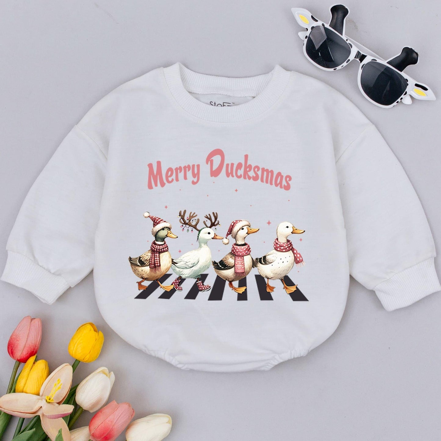 Christmas Duck Bubble Romper – Baby's First Holiday Outfit Gift