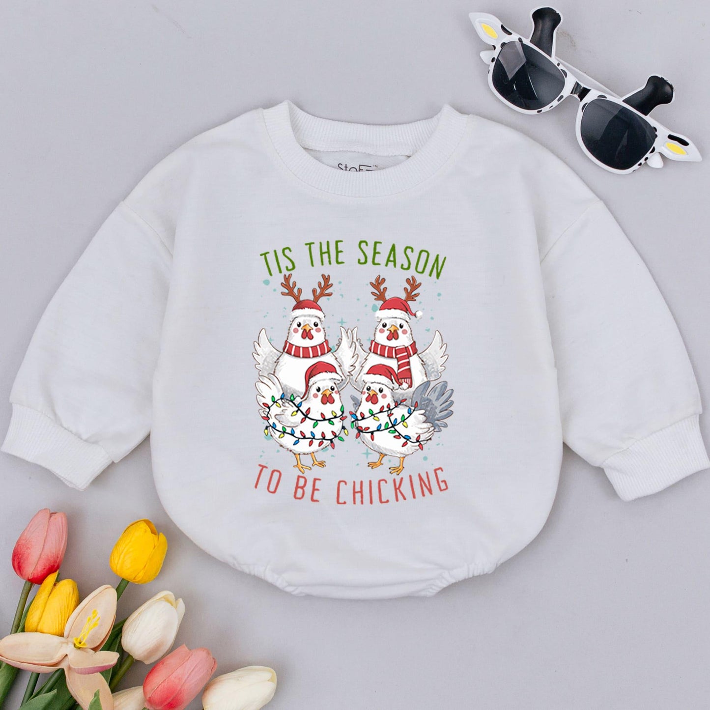 Baby's First Christmas Chicken Romper – Holiday Outfit & Gift