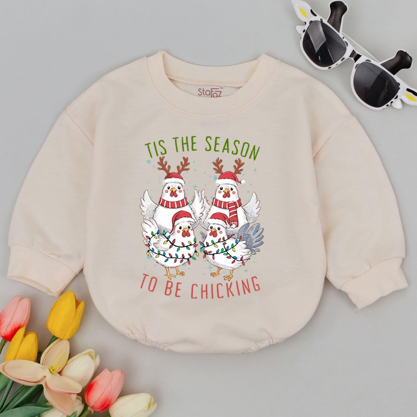 Baby's First Christmas Chicken Romper – Holiday Outfit & Gift