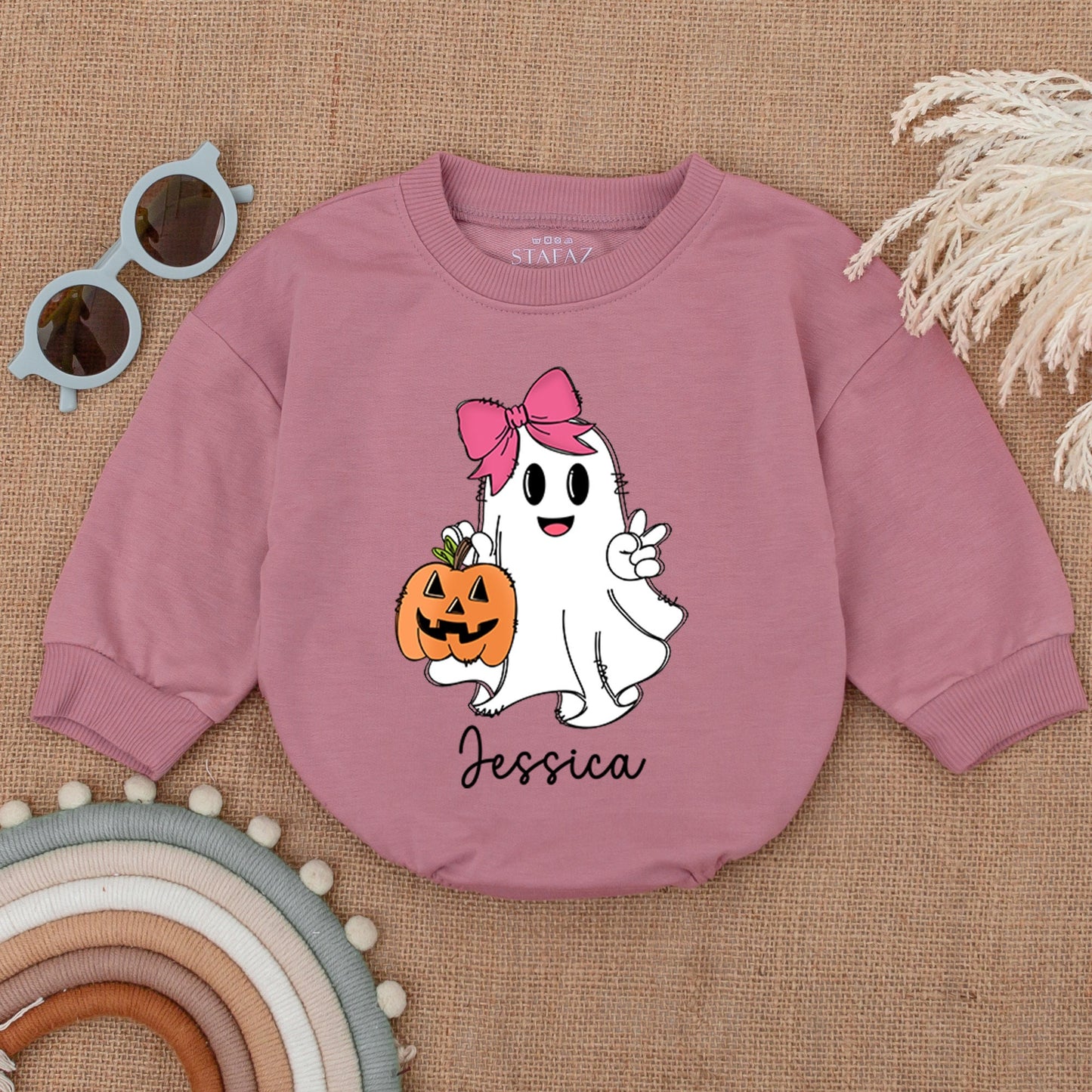 Boo Halloween Bubble Romper for Baby's First Trick or Treat Outfit