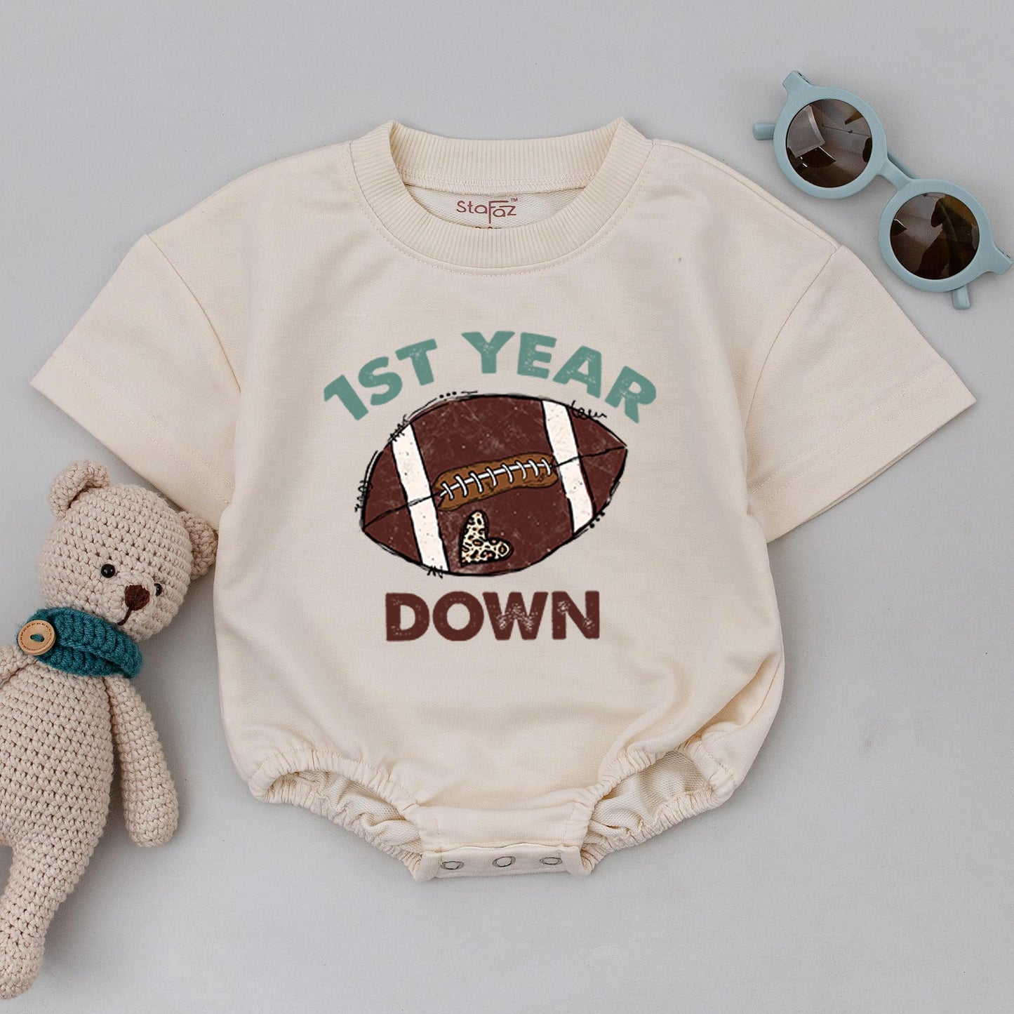 Matching 1st Birthday Football Family Shirts: DADA, MAMA, & 1ST YEAR DOWN Outfit, Sports Birthday Party, Toddler Boy & Girl