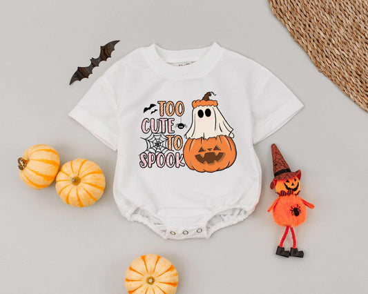 Retro Halloween Bubble Romper: Cute Ghost Outfit, 1st Halloween