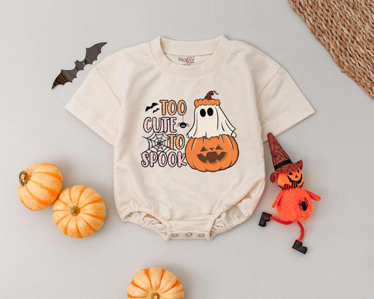 Retro Halloween Bubble Romper: Cute Ghost Outfit, 1st Halloween