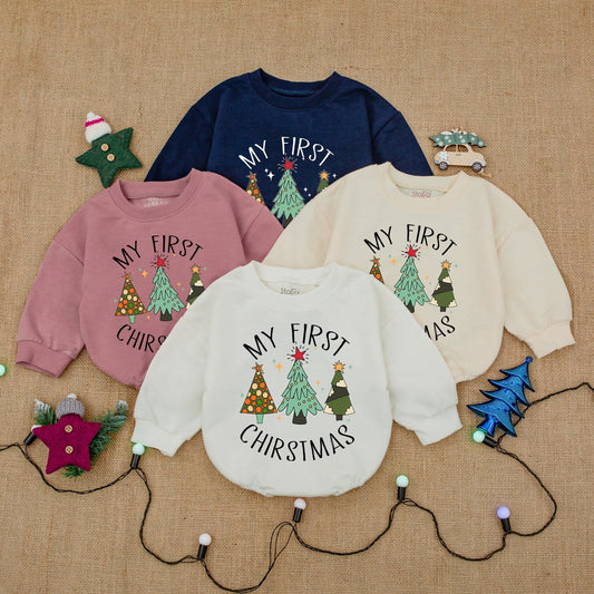 Santa's Western Christmas Romper: Cozy Baby Bodysuit Gift