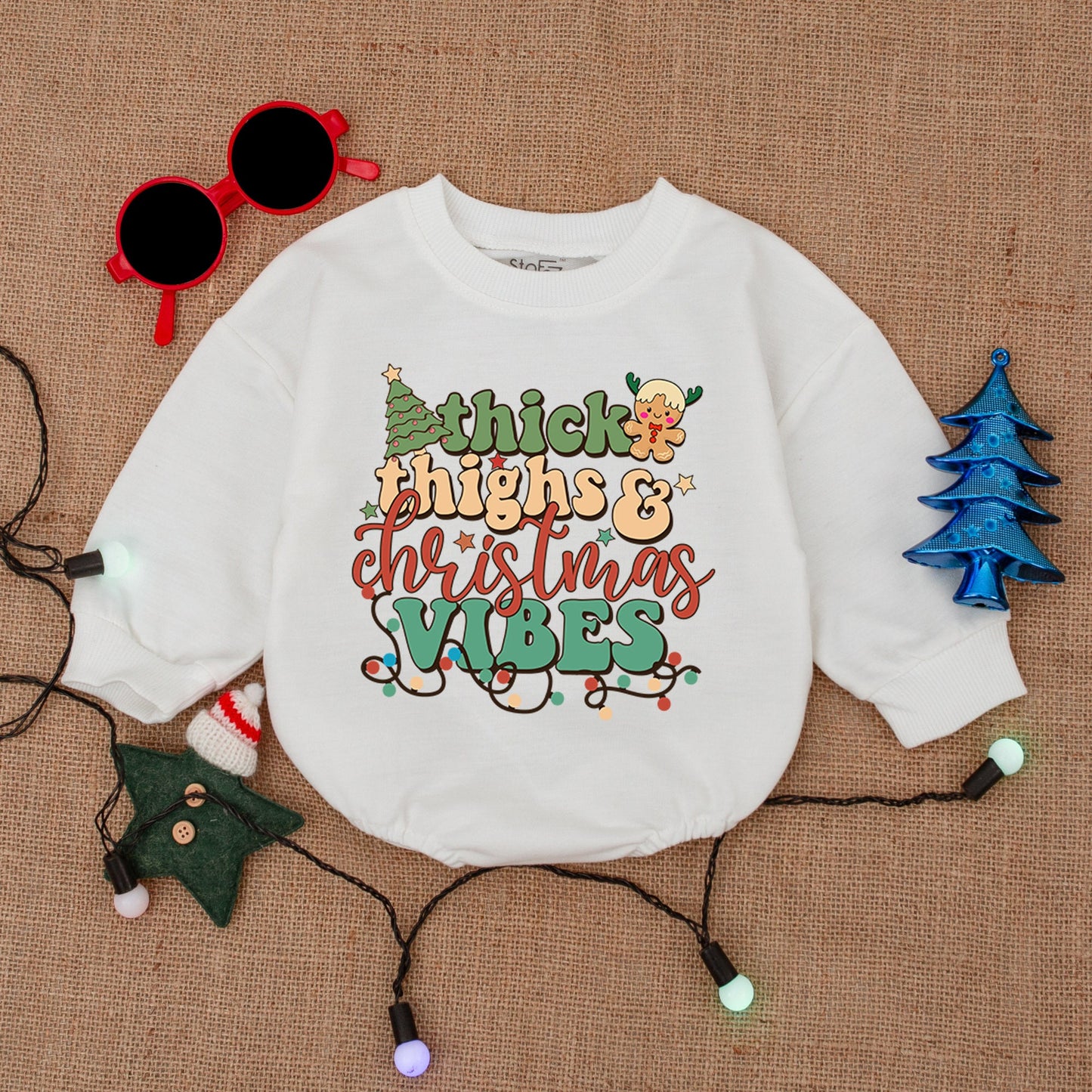 Cozy Christmas Vibes Baby Romper: First Christmas Girl Outfit Gift