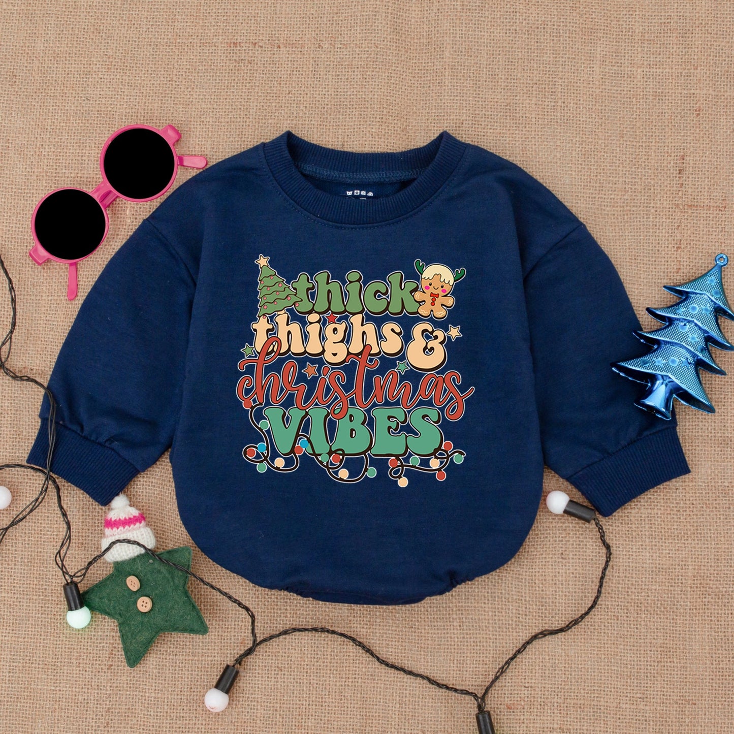 Cozy Christmas Vibes Baby Romper: First Christmas Girl Outfit Gift