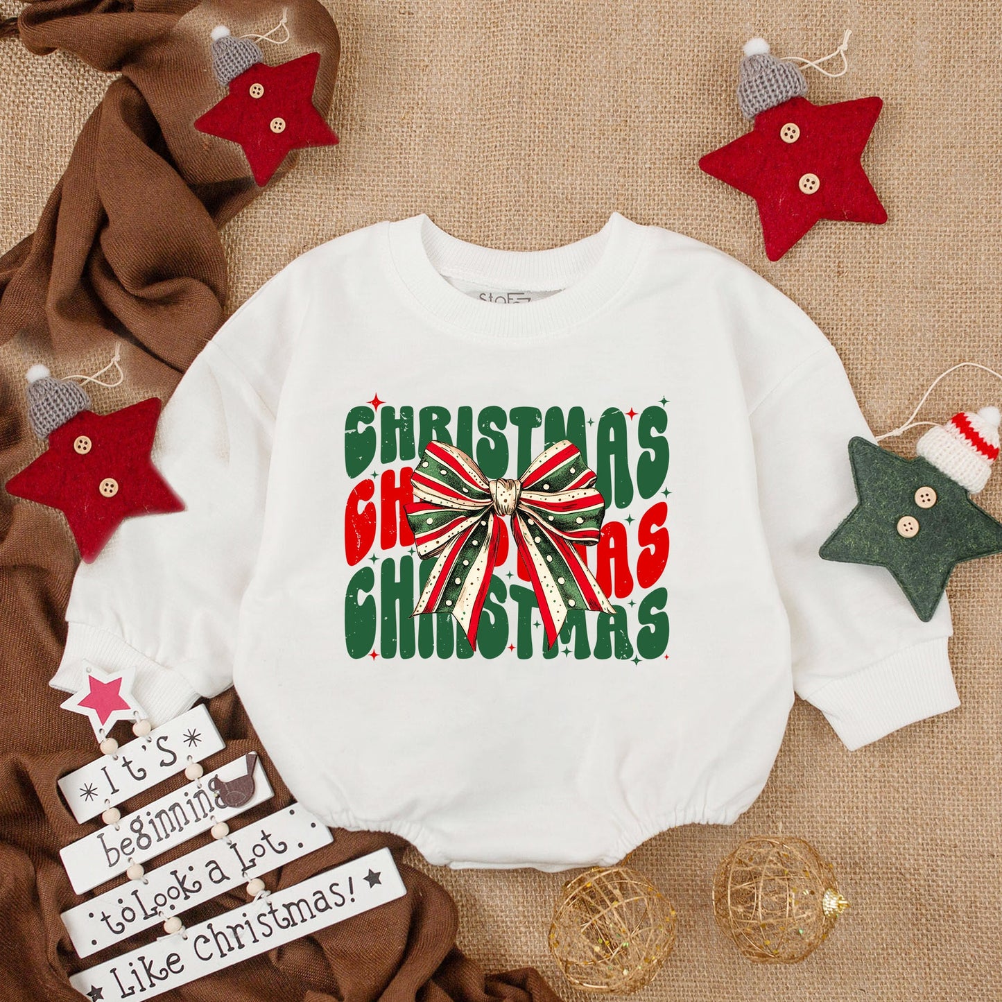Festive Baby Romper: My First Christmas Outfit & Cozy Gift