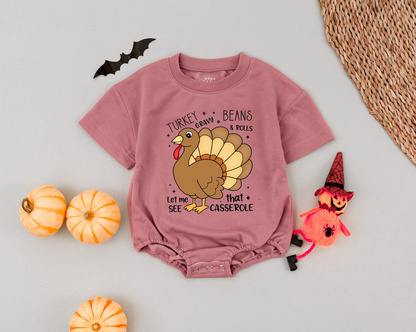 Retro Baby Romper for Thanksgiving | Fall Newborn Outfit & Gift
