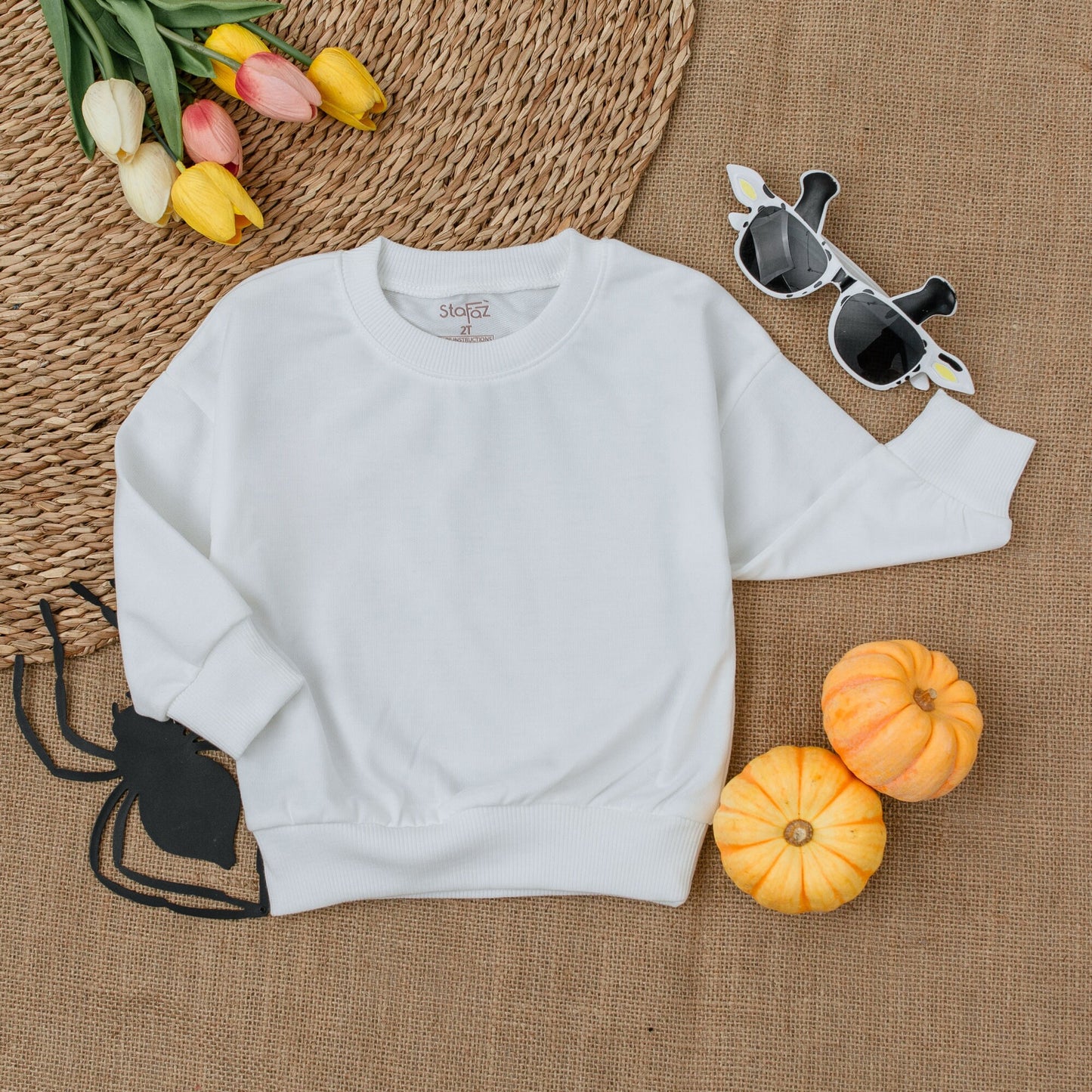 Toddler Thanksgiving Sweatshirt, Cute Fall Outfit Kid, Autumn Pumpkin Spice Clothes, 2T Label Inside Back Neck Minimalist Design, Baby Shower Gift 139
