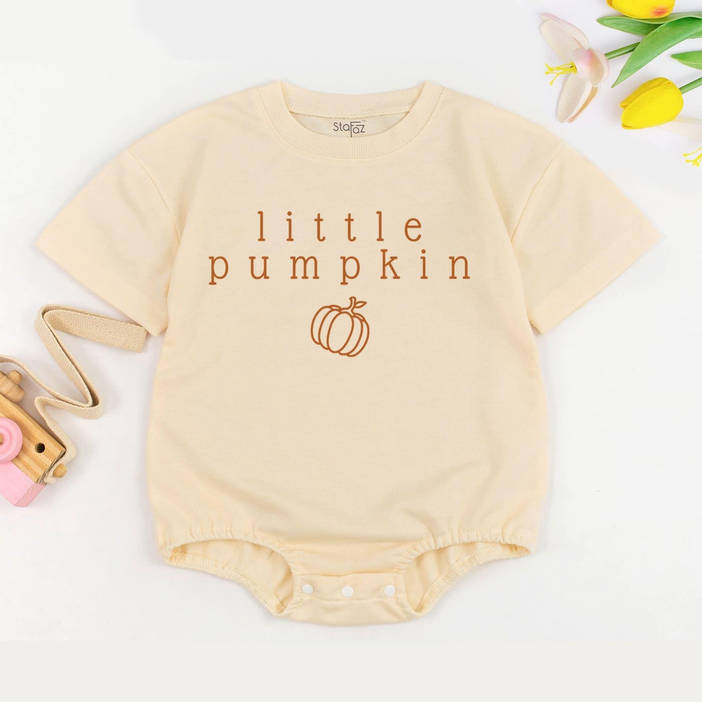 Adorable Pumpkin Autumn Baby Romper, Perfect for Fall Celebrations