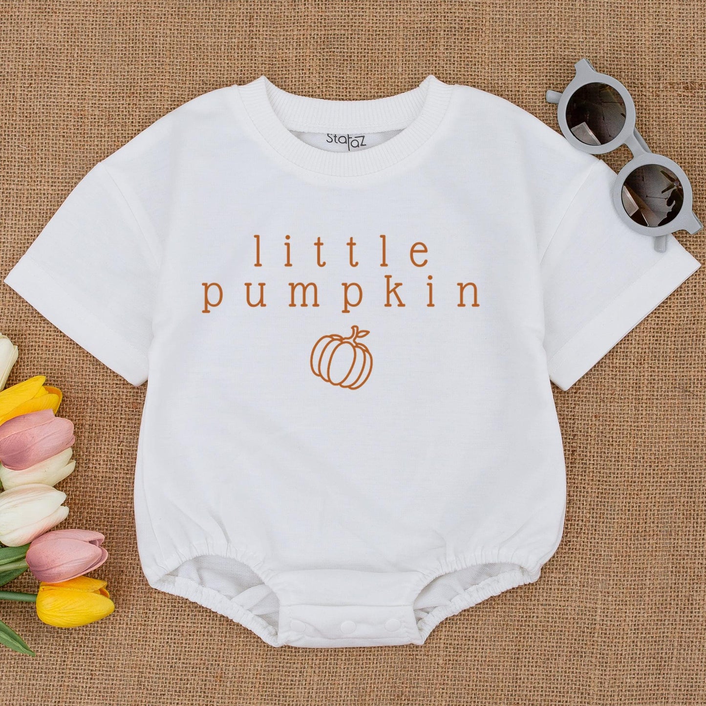 Adorable Pumpkin Autumn Baby Romper, Perfect for Fall Celebrations