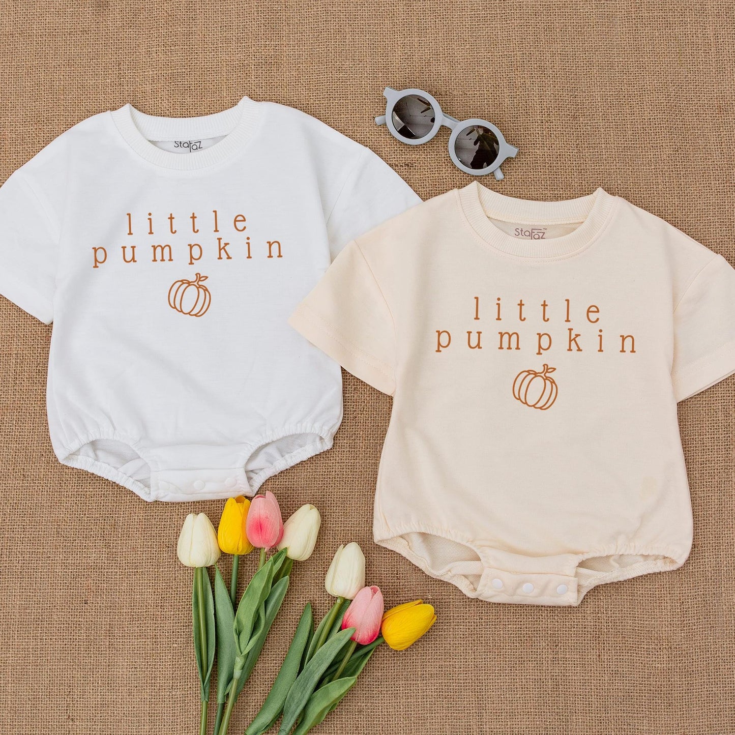 Adorable Pumpkin Autumn Baby Romper, Perfect for Fall Celebrations