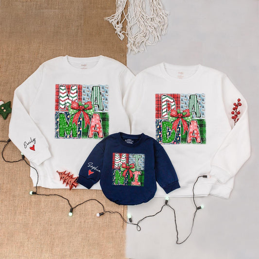 Matching Family Christmas Outfits: Cute Sweaters & Baby Rompers