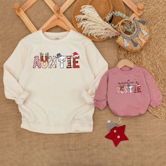 Auntie & Me Matching Sweaters: Nephew & Niece Cozy Baby Outfit