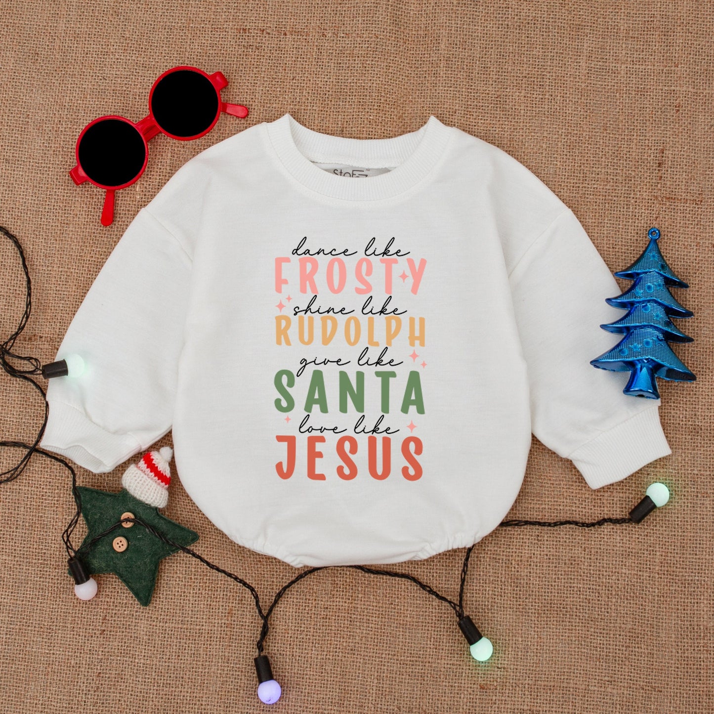 Dance Like Frosty Baby Bubble Romper Cozy Cotton Sweatshirt Christmas Vibes Outfit for Girls