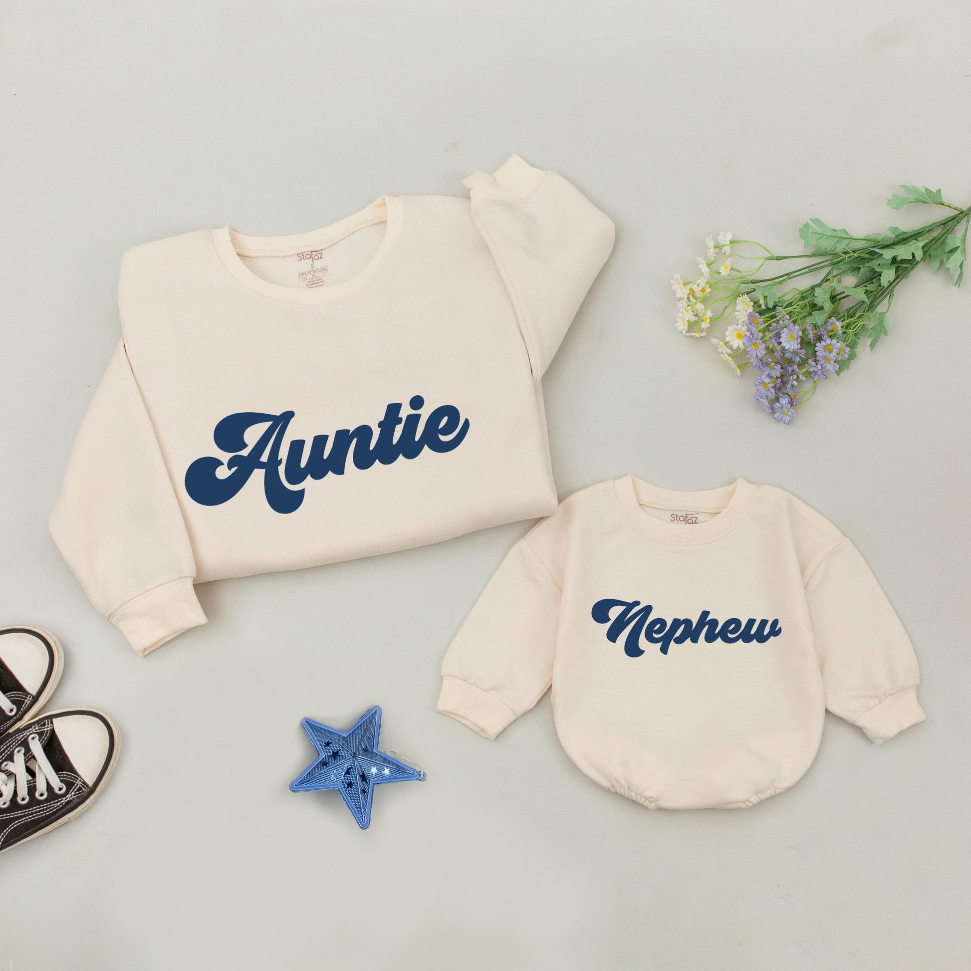 Aunt and Me Matching Sweatshirts, Personalized Gift for Nephew/Niece