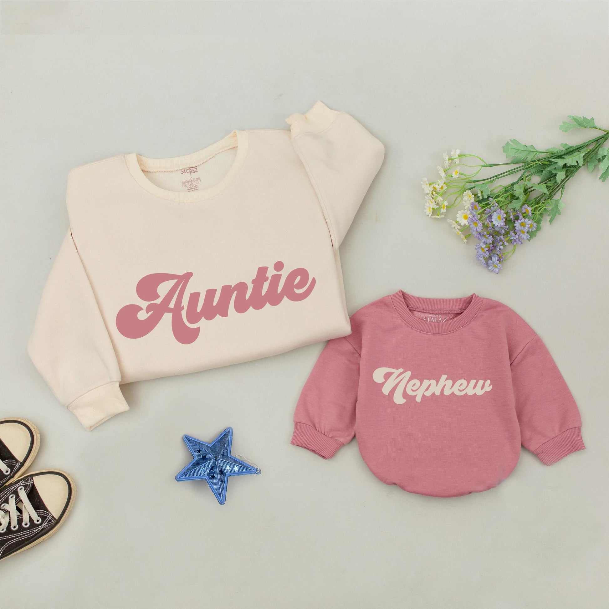 Aunt and Me Matching Sweatshirts, Personalized Gift for Nephew/Niece