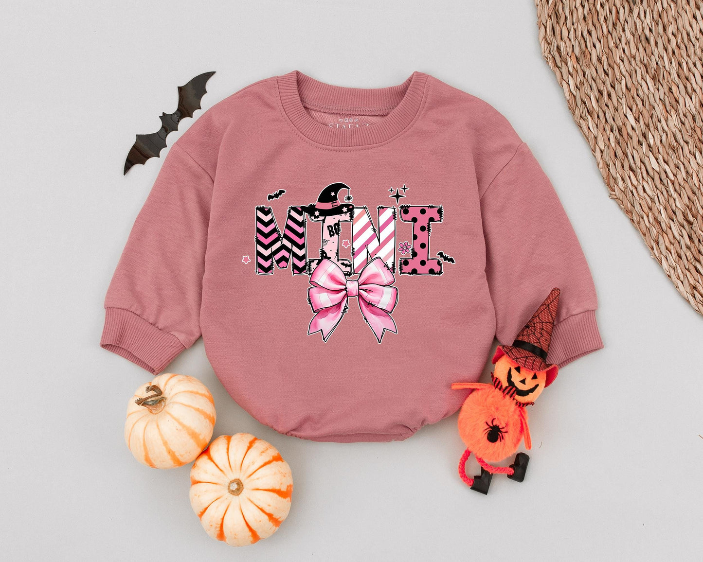 Matching Halloween Mama & Mini Outfits, Pink Varsity Coquette Bows