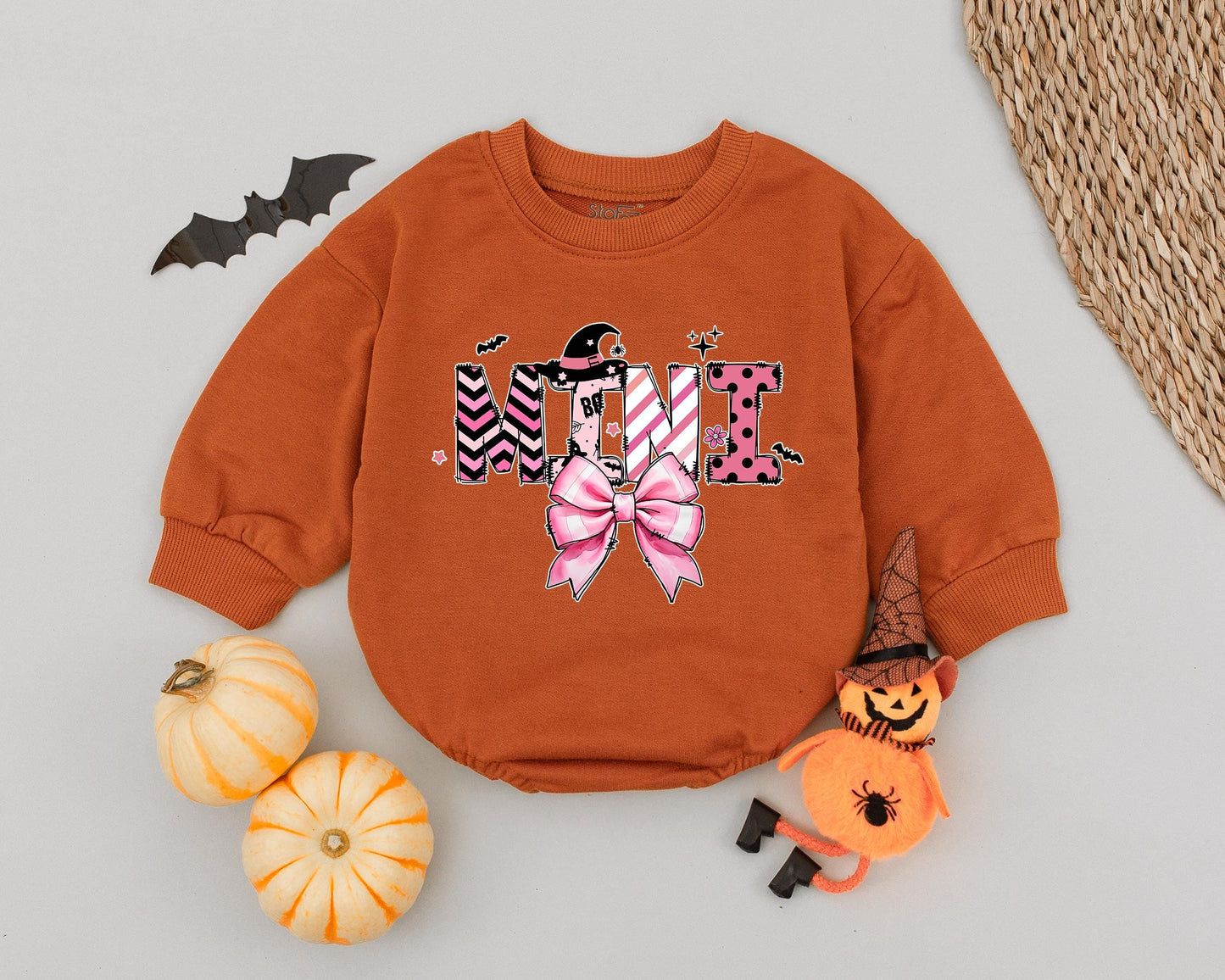 Matching Halloween Mama & Mini Outfits, Pink Varsity Coquette Bows