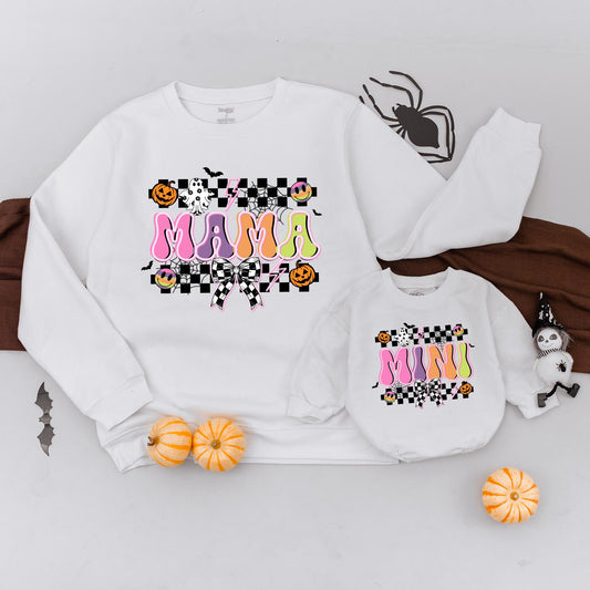 Retro Mama & Mini Halloween Sweaters: Trendy Matching Spooky Outfits