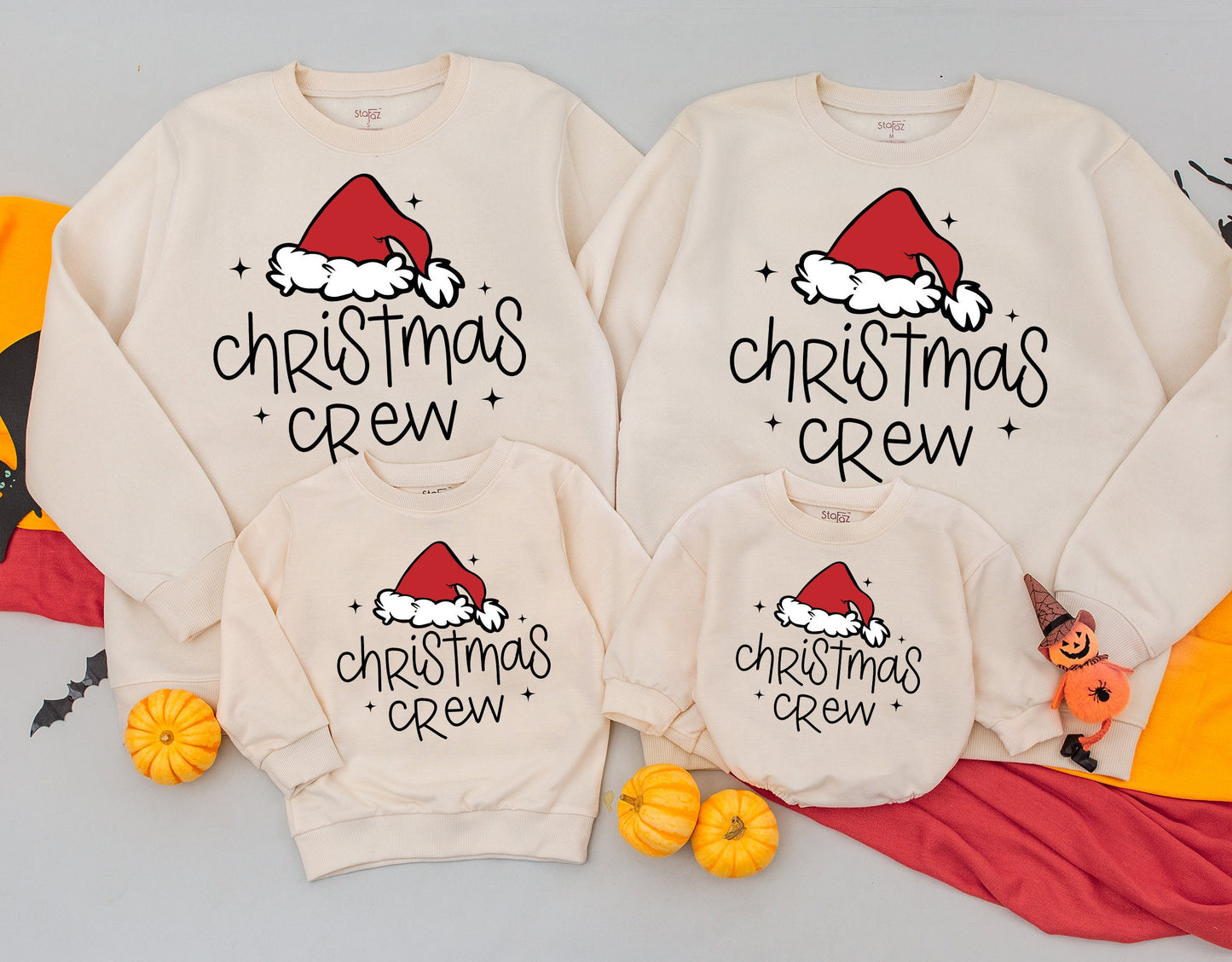 Matching Family Christmas Sweaters: Festive Santa Hat Outfits
