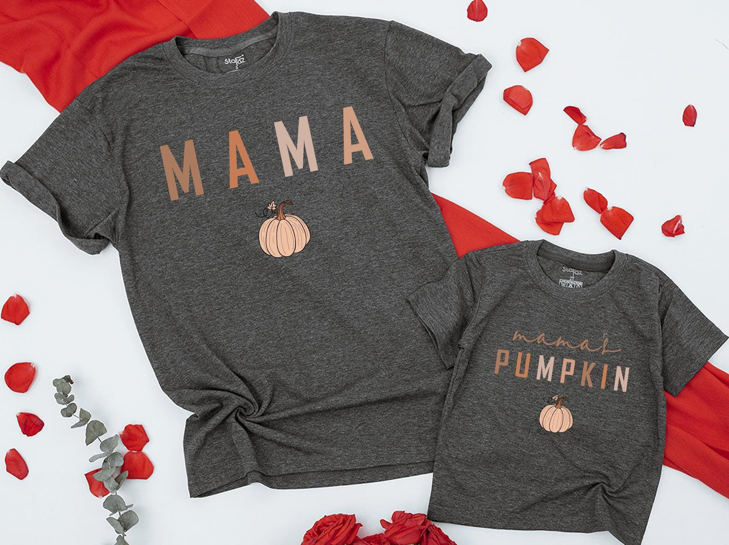 Matching Fall Pumpkin Shirts for Mama and Baby – Perfect Thanksgiving Outfit