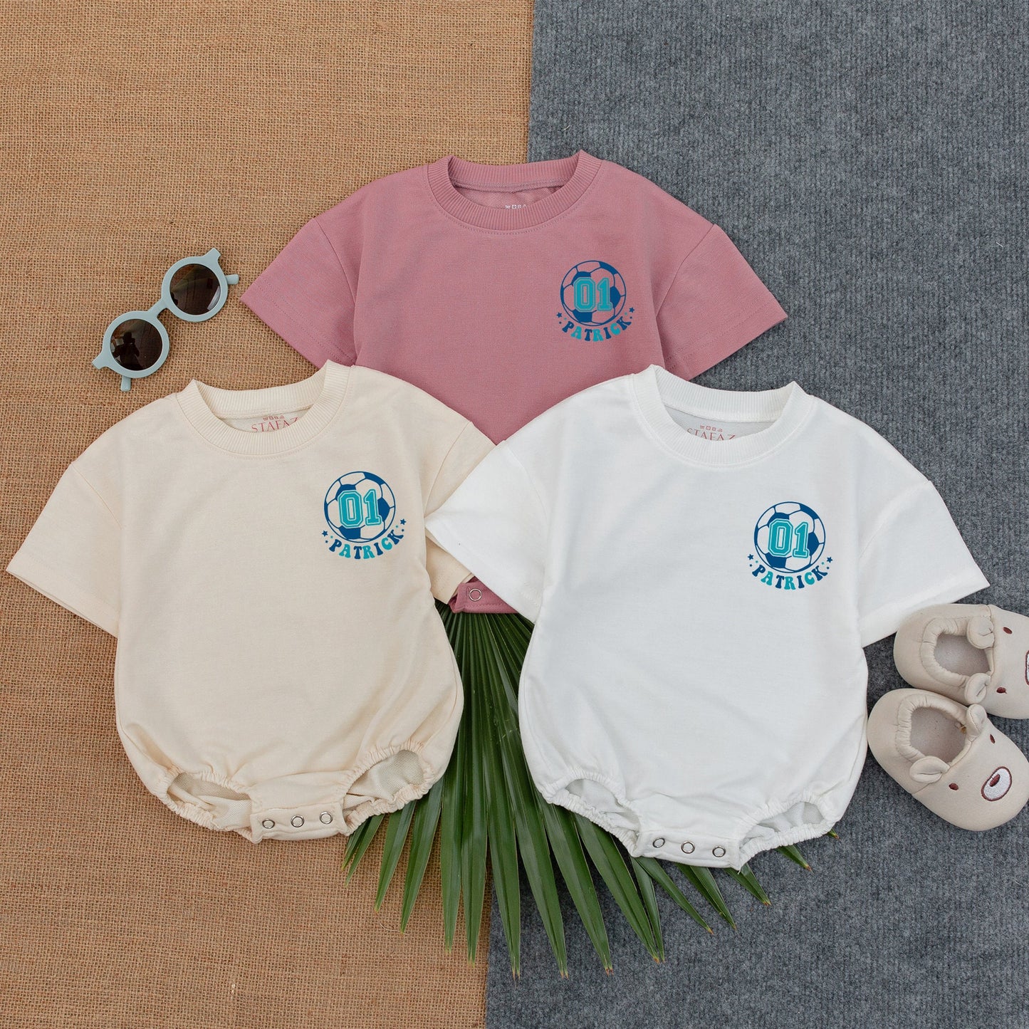 Custom Soccer Brother Romper - Half Birthday & Gameday Baby Outfit