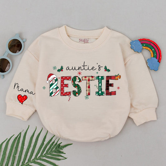 Auntie & Niece Christmas Romper – Baby Shower & Holiday Gift
