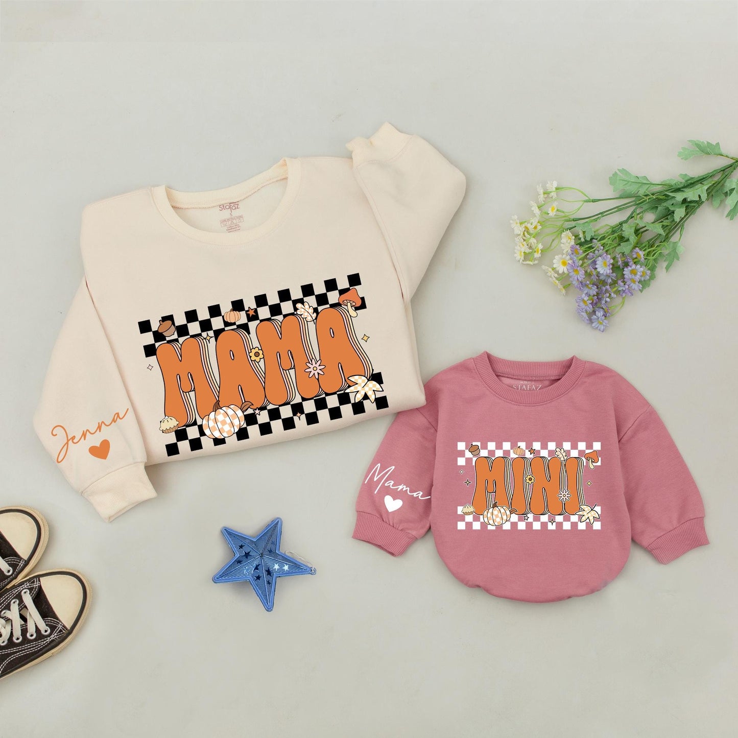 Mama & Mini Thanksgiving Sweatshirt: Matching Family Fall Outfit Gift