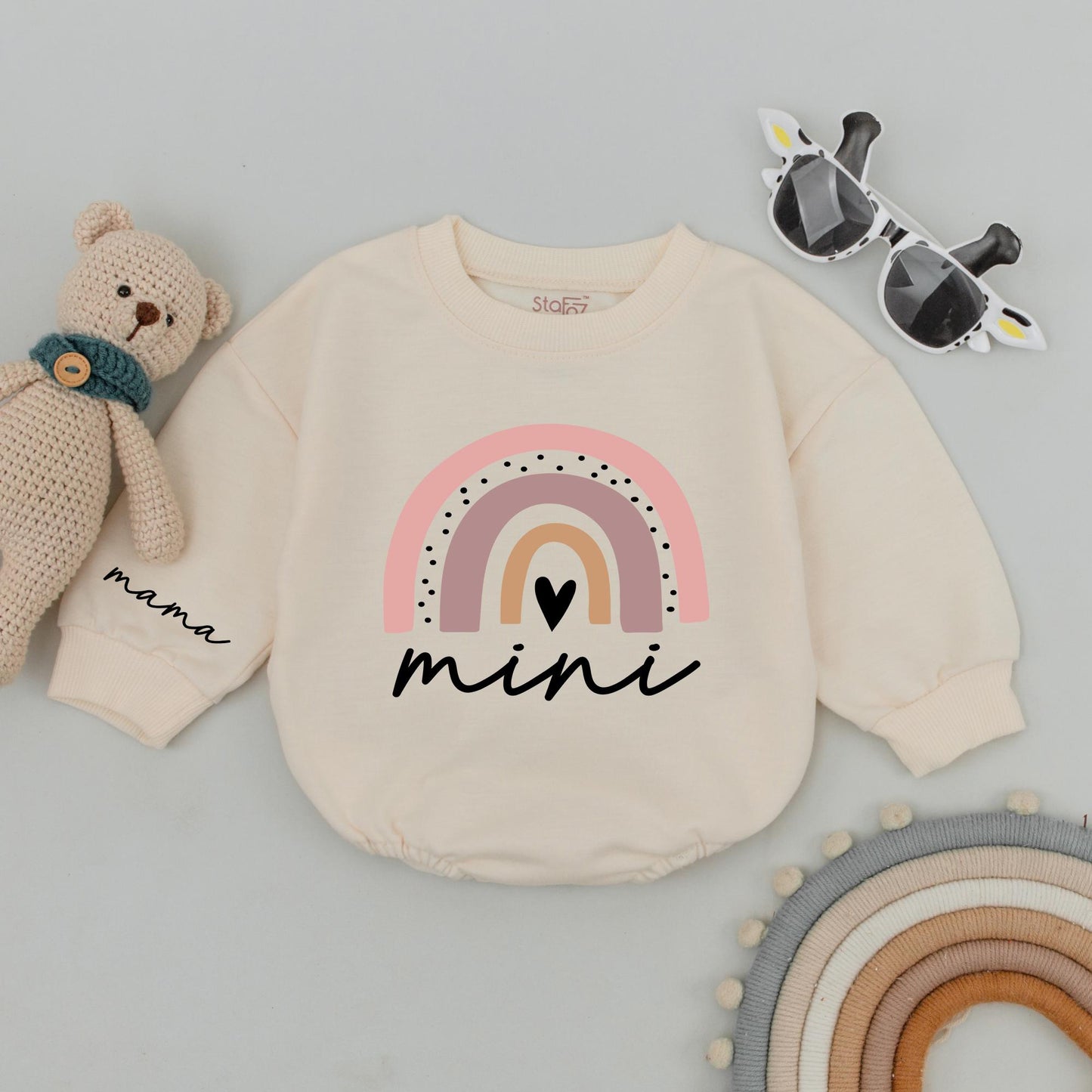 Mama and Mini Fall Rainbow Sweaters, Family Matching Pumpkin Gift