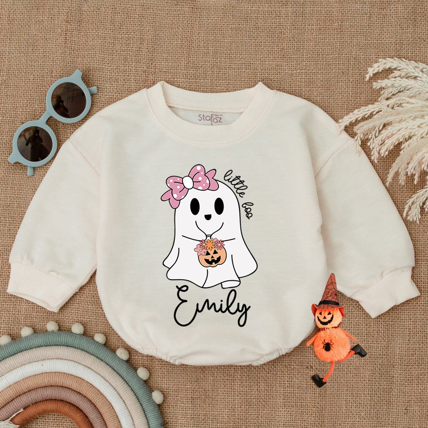 Pumpkin Bubble Romper: My First Halloween Outfit for Babies