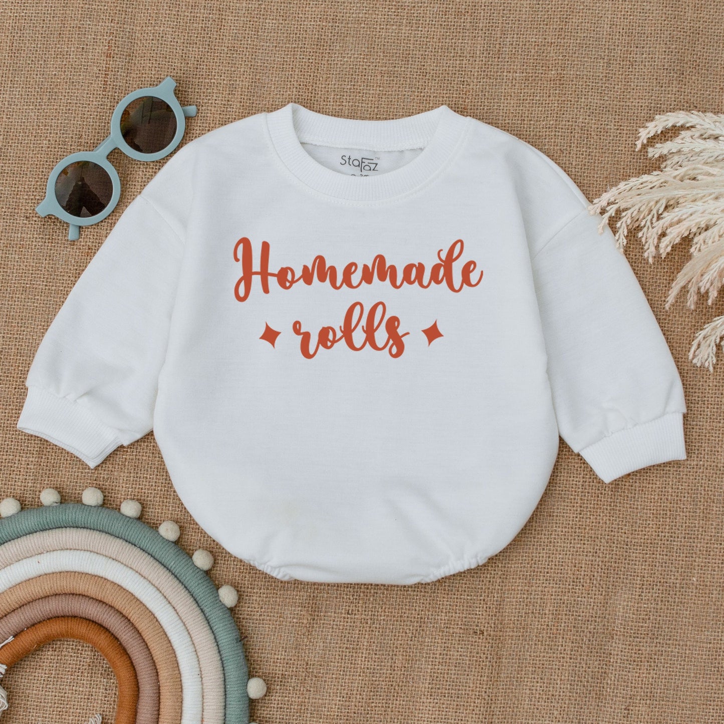 Retro Fall Baby Bodysuit Set: Thanksgiving & Autumn Newborn Outfit