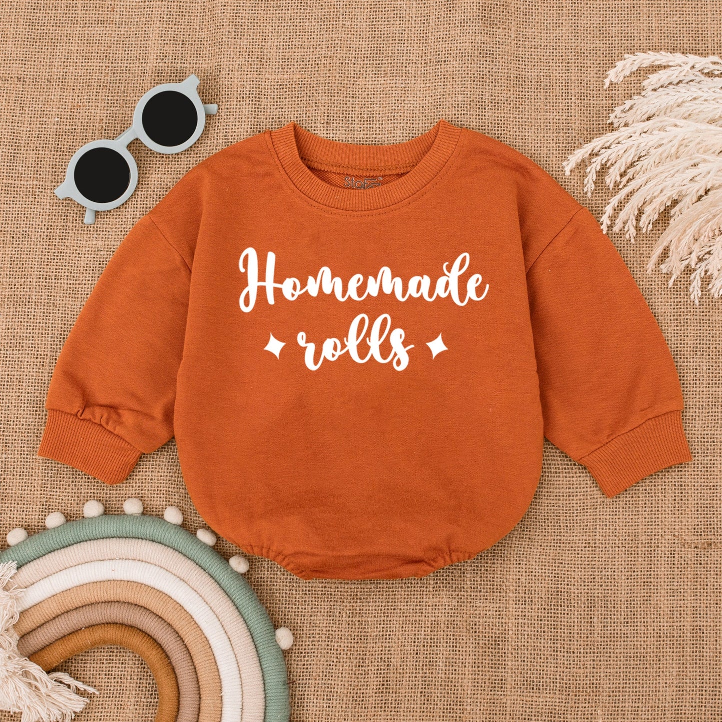 Retro Fall Baby Bodysuit Set: Thanksgiving & Autumn Newborn Outfit