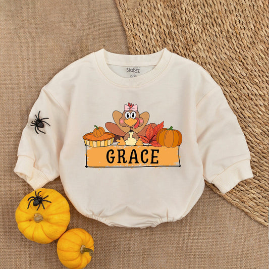Thanksgiving Baby Romper Outfit – My First Holiday Bubble Suit