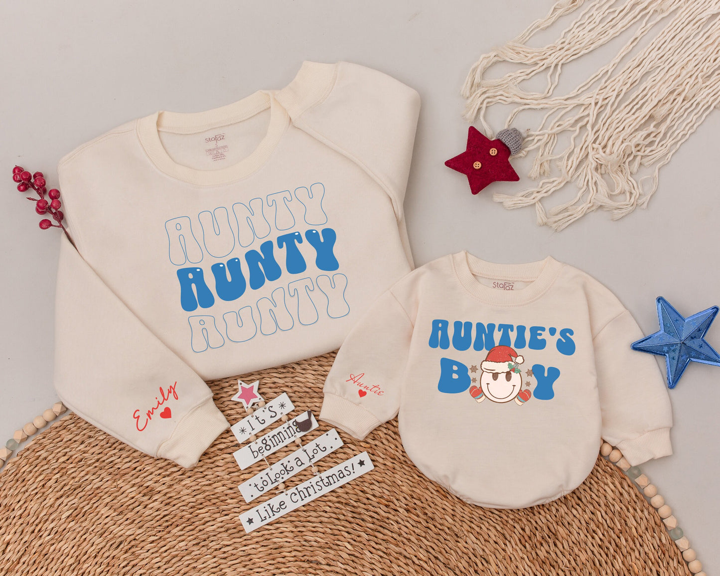 Auntie & Me Personalized Christmas Sweatshirts – Perfect Gifts!