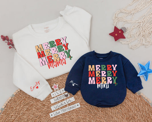 Holiday Matching Merry Mama & Mini Sweatshirts: Family Christmas Set
