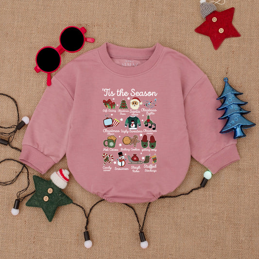 Personalized Christmas Bubble Romper: Baby's First Festive Outfit